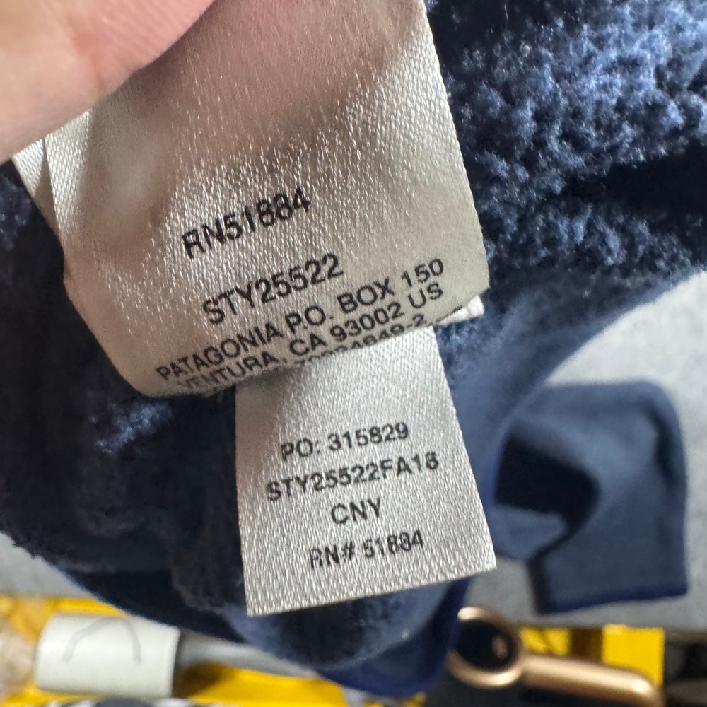 Patagonia Better Sweater Mens L Blue 1/4 Zip Pullover Fleece 25522 FA18 Navy - Picture 6 of 9